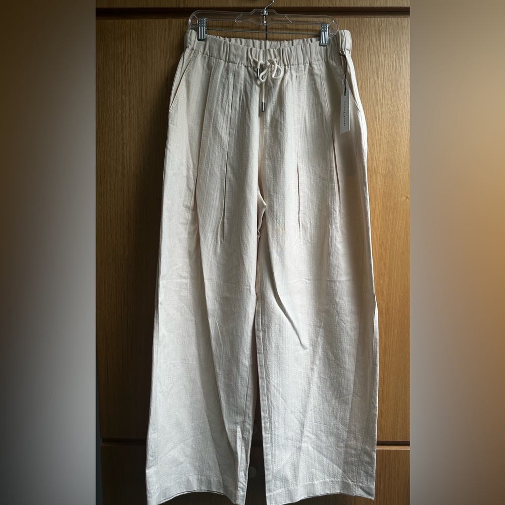 *NWT* Apiece Apart Manu drawstring pant in cream, size L - Picture 14 of 14